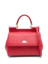 Dolce & Gabbana Leather Tote Bag In Red