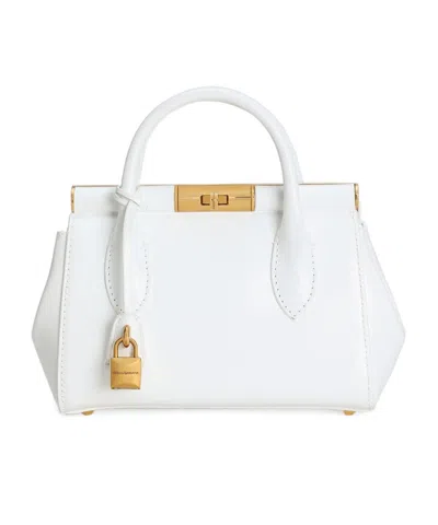 Dolce & Gabbana Leather Tote Bag In White