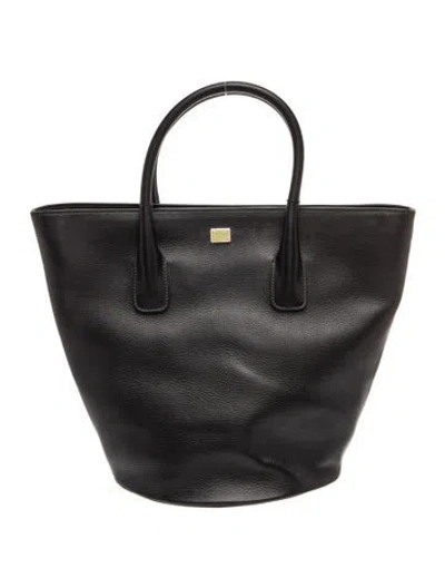 Pre-owned Dolce & Gabbana Leather Tote In Black