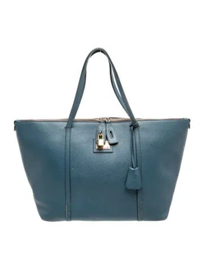Pre-owned Dolce & Gabbana Leather Tote In Blue