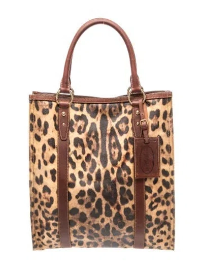 Pre-owned Dolce & Gabbana Leather Tote In Brown
