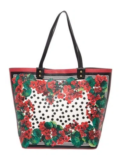 Pre-owned Dolce & Gabbana Leather Tote In Multicolor