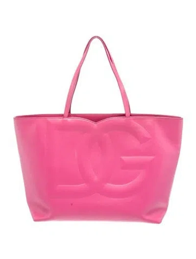 Pre-owned Dolce & Gabbana Leather Tote In Pink