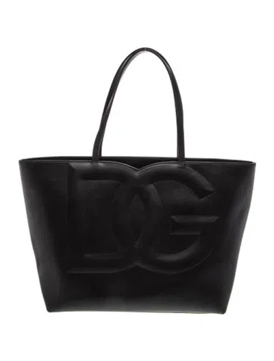 Pre-owned Dolce & Gabbana Leather Tote W/ Tags In Black