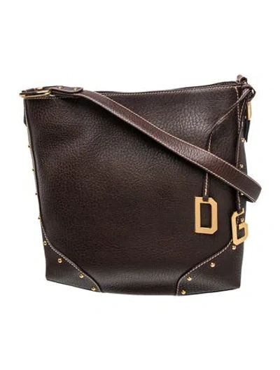 Pre-owned Dolce & Gabbana Leather Tote W/ Tags In Brown
