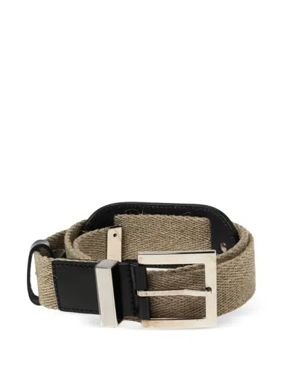 Pre-owned Dolce & Gabbana Leather-trim Canvas Belt