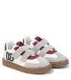 Dolce & Gabbana Leather-trimmed Sneakers In Multicoloured