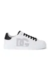 Dolce & Gabbana Portofino Leather Low-top Sneakers In White