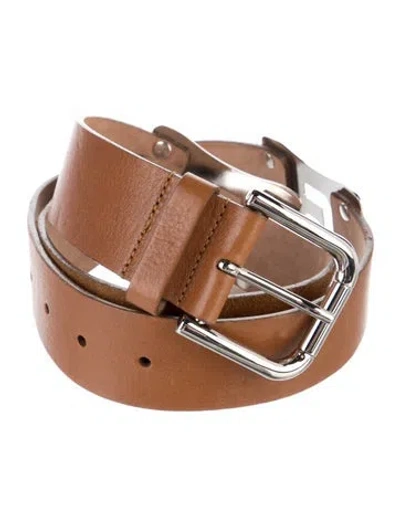 Pre-owned Dolce & Gabbana Leather Waist Belt In Brown