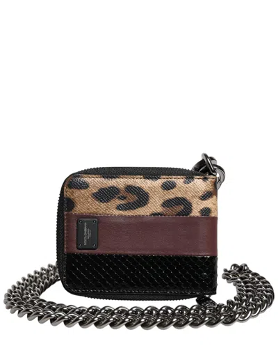 Dolce & Gabbana Leather Wallet In Multi
