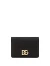 Dolce & Gabbana Black Calf Leather Bi Fold Wallet
