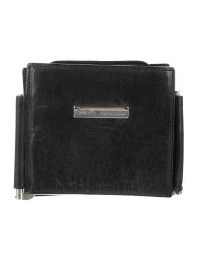 Pre-owned Dolce & Gabbana Leather Wallet In Black