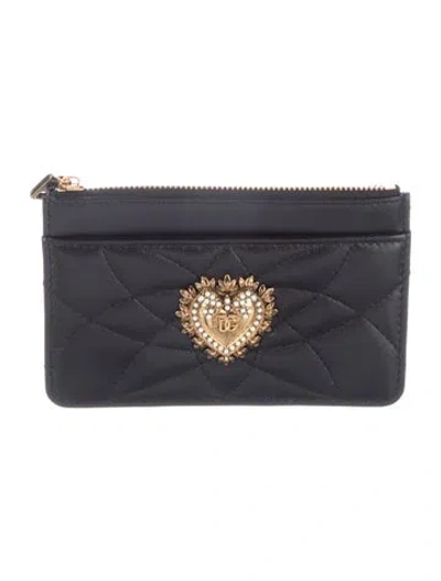 Pre-owned Dolce & Gabbana Leather Wallet In Black
