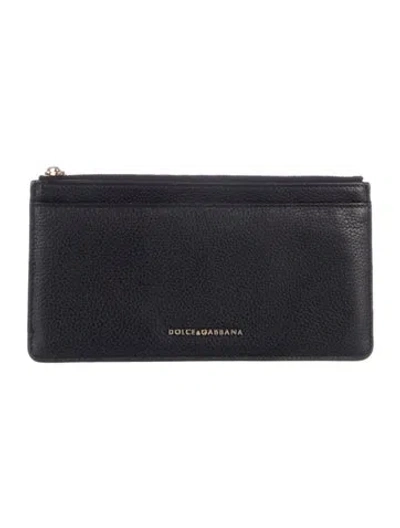 Pre-owned Dolce & Gabbana Leather Wallet In Black