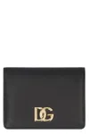 Dolce & Gabbana Dg Logo Leather Wallet In Black