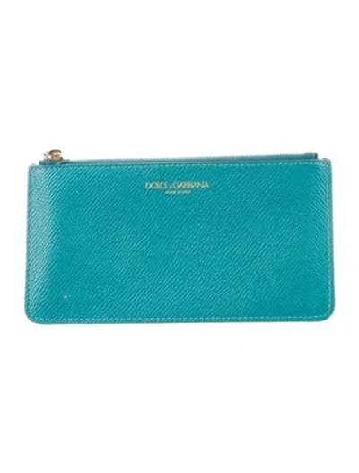 Pre-owned Dolce & Gabbana Leather Wallet In Blue