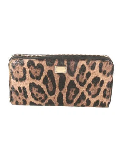 Pre-owned Dolce & Gabbana Leather Wallet In Brown