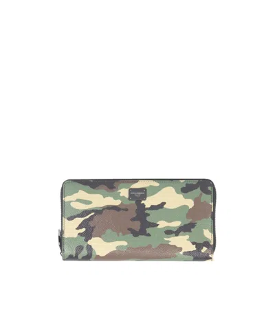 Dolce & Gabbana Leather Wallet In Gray