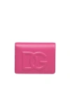 DOLCE & GABBANA LEATHER WALLET IN GLICINE COLOR