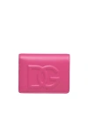 DOLCE & GABBANA LEATHER WALLET IN GLICINE COLOR