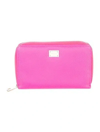 Pre-owned Dolce & Gabbana Leather Wallet In Pink