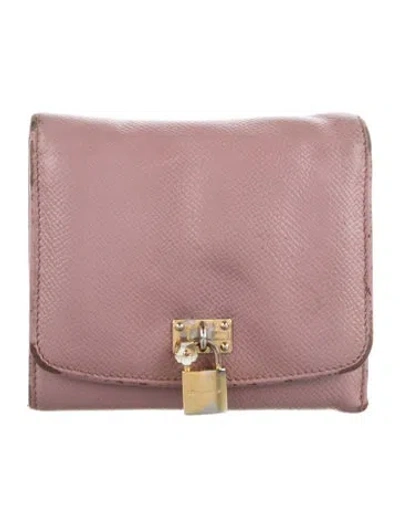 Pre-owned Dolce & Gabbana Leather Wallet In Pink