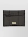 Dolce & Gabbana Leather Wallet Textured Finish In Brown