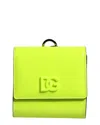 Dolce & Gabbana Leather Wallet In Yellow