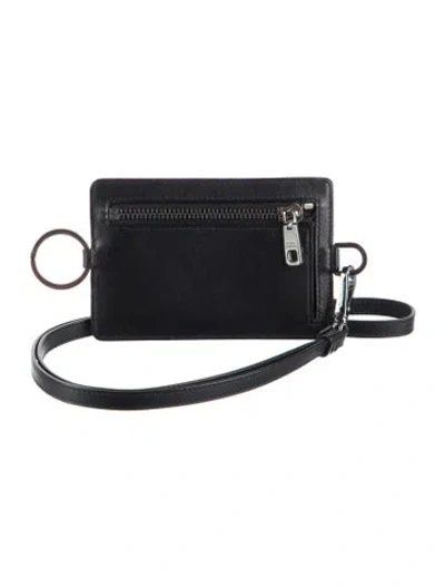 Pre-owned Dolce & Gabbana Leather Wristlet In Black