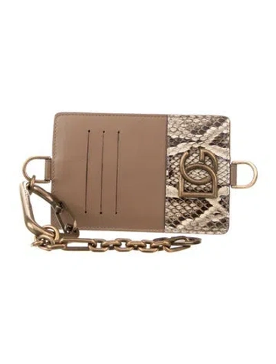 Pre-owned Dolce & Gabbana Leather Wristlet In Brown