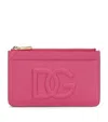 Dolce & Gabbana Leather Zip Card Holder