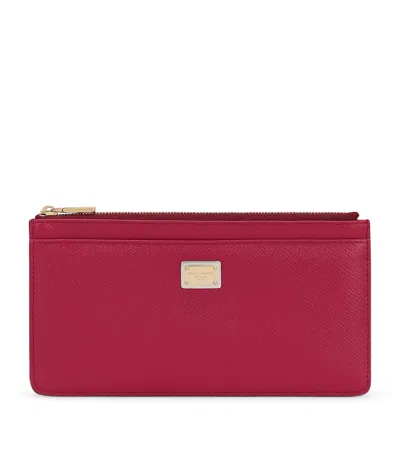 Dolce & Gabbana Leather Zip Card Holder