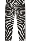 Dolce & Gabbana Zebra-print Interlock Leggings In White