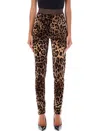 Dolce & Gabbana Leggings In Charmeuse With Leopard Print