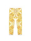 Dolce & Gabbana Maiolica Print Leggings In Yellow