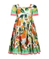 Dolce & Gabbana Multicolored Dress With Orange And Lemon Print In Multicolor