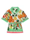 Dolce & Gabbana Lemon & Orange-print Cotton Shirt In Orange