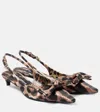 Dolce & Gabbana 30mm Leopard-print Satin Slingback Pumps In Leo New