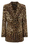 Dolce & Gabbana Leopard-print Wool Blazer In Animal Print