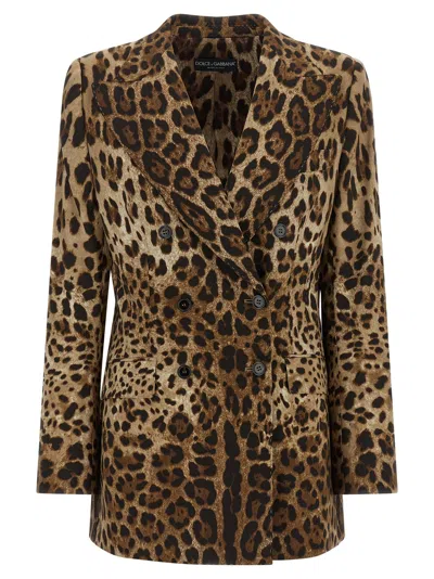 Dolce & Gabbana Leo Blazer In Tan