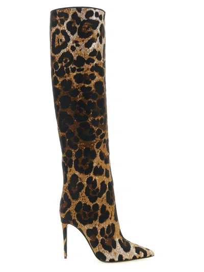 Dolce & Gabbana Leo Boot In Animal Print