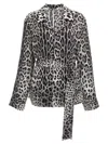 Dolce & Gabbana Leo Dressing Gown Shirt In Multicolor