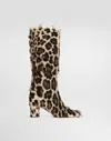 Dolce & Gabbana Leo Kid Leather Boots In Multi
