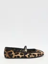 Dolce & Gabbana Multicolor Ballerinas In Cotton And Viscose With Leopard Print Women