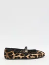 Dolce & Gabbana Multicolor Ballerinas In Cotton And Viscose With Leopard Print Women In Multicolor