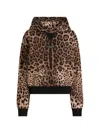 Dolce & Gabbana Leopardprint Pullover Hoodie In Brown
