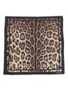 Dolce & Gabbana Leo Print Foulard In Brown
