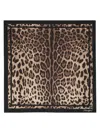 Dolce & Gabbana Leo Print Foulard In Brown