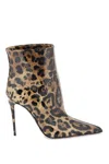 Dolce & Gabbana Glossy Leather Ankle Boots In Multicolor