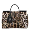 Dolce & Gabbana Sicily Animal Print Shoulder Bag In Brown